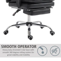 Vinsetto Ergonomic Office Chair with Footrest Black(m-7)