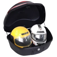 HOMCOM Motorcycle Tail box 48L Top Case Motorbike Trunk Helmet Carrier Luggage w/ Keys(m-4)