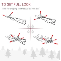 HOMCOM 7.5ft Unlit Full Pine Artificial Christmas Tree with Realistic Branches, Fake Holiday Tree with 1477 Tips, Silver(m-5)