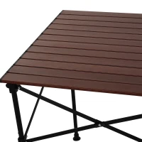 Outsunny Portable Roll-up Aluminum Folding Picnic Table Outdoor Lightweight BBQ Party, with Carrying Bag(m-10)