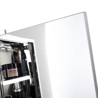 kleankin Vertical Medicine Cabinet Bathroom Wall Mounted Mirror Storage Stainless Steel(m-6)