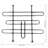 PawHut Expandable Metal Dog Partition Pet Car Barrier, Black, 33.5-inch - 59-inch Wide, 33.5-inch- 50.4-inchHigh(m-3)