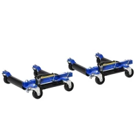 DURHAND Car Dolly Set of 2 with Foot Jack, 4 Wheel(m-7)