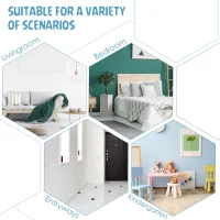 HOMCOM Kids Cabinet Bedroom Storage Unit 3 Drawer Toy Stand Sea Blue(m-7)