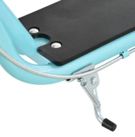 Aosom Teens Youth Scooter Ride On Toy with Adjustable Handlebar, Dual Brakes, and Inflatable Wheels For Kids 5+, Blue(m-13)