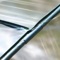 Outsunny 156" x 39" x 32" Transparent PVC Mini Tunnel Greenhouse Garden Green Grow Shed Portable Plant Flower Warm House Steel Frame Zipped Doors(m-10)