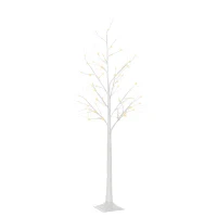 Outsunny 6Ft Birch Tree Fairy Light with 8 Light Modes and 88 LED Warm White Lights, Garden Decorative Lighted Twigs Tree for Festival, Party, Christmas, Indoor/Outdoor Use(m-1)