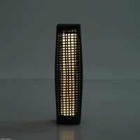 Outsunny LED Lamp Standing Floor Light Solar Powered Décor Patio Yard Rattan Wicker(m-1)