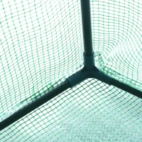 Outsunny Walk-in Greenhouse Plant Garden Hot House with 3 Tiers 18 Shelves, Roll-Up Zipper Door, Growing Shelter for Flowers, 8' x 6' x 7', Green(m-11)