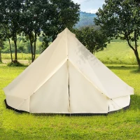 Outsunny 16.5’ x 16.5' x 10' 10-Person Waterproof Camping Tent Yurt with Unique Style, Spacious Interior & Breathable Waterproof Design(m-2)