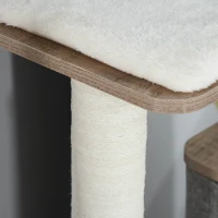 PawHut 34" Cat Tree Tower Activity Center with Natural Jute Scratch Material, Cushions on Each Platform, & Condo Area(m-13)