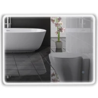 kleankin 24"x32" LED Bathroom Vanity Mirror, Mountable Horizontally/Vertically with Touch Switch and Warm White Lights(m-1)