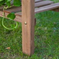 Outsunny Wooden Garden Potting Bench with Hidden Storage, Spacious Work Table for Gardening Projects, Brown(m-14)