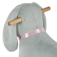 Qaba Kids Ride-On Rocking Horse Toy Rabbit Style Rocker Soft Plush Fabric for Children 36 Months(m-9)