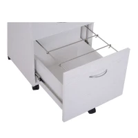 HOMCOM Two Drawer A4 Filing Cabinet Cupboard Office Storage Unit Lockable Rolling(m-8)