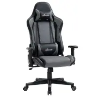 Vinsetto Gaming Chair Racing Style Ergonomic Office Chair High Back Computer Desk Chair Adjustable Height Swivel Recliner with Headrest and Lumbar Support, Grey(m-1)