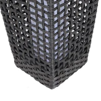 Outsunny LED Lamp Standing Floor Light Solar Powered Décor Patio Yard Rattan Wicker(m-7)