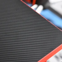 HOMCOM 53" Gaming Desk, Racing Computer Desk with Monitor Shelf, Gamepad Rack, Cup Holder, Headphone Hook, and Cable Basket, Red(m-10)