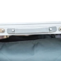 Outsunny 47" Portable Camping Table Aluminum Picnic Folding Camping Table with Carrying Handle and Storage Organizer(m-14)