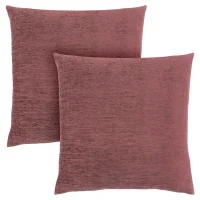 Monarch 18" x 18" Solid Decorative Throw Pillow (Set of 2) - Dusty Rose(m-1)
