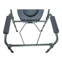 Folding Commode Chair - Adjustable and Lightweight - Folds Easily - Grey(m-6)