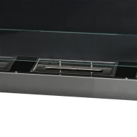 HOMCOM Ethanol Fireplace, 47.25" Wall-Mount 0.3 Gallon Steel 215 Sq Ft., Burns up to 3 Hours, Silver(m-13)