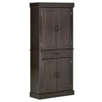 HOMCOM 70.75" Freestanding Kitchen Pantry with 4 Doors, and 2 Large Cabinets, Tall Storage Cabinet with Wide Drawer for Kitchen Dining Room, Coffee(m-1)