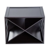 HOMCOM X-design Wine Rack Wooden Stackable Cube Freestanding 16 Bottles Brown(m-5)