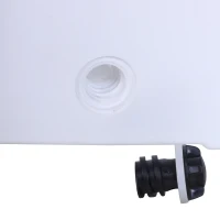 Outsunny 50 Quart Heavy Duty Ice Cooler Outdoor Insulated Cooling Box Easy Portable Cooling Bin White(m-7)