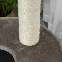 PawHut 43" Plush Cat Tree Activity Condo with Sisal Scratching Posts, Elevated Comfortable Perch, & Roomy Interior Area(m-9)