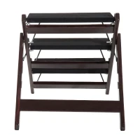 PawHut 2-in-1 3 Step Pet Stair and Ramp Convertible Dog Cat Stool Folding Portable Easy Climb Flat(m-7)