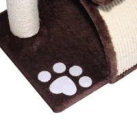 PawHut 17" Cat Scratching Tree Kitty Play Activity Center Pet Bed Rotatable Top Bar with Tunnel and Toy Ball(m-6)