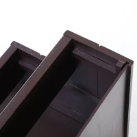 PawHut 3 Step Wooden Carpeted Non Slip Pet Stairs Ramp for Cats and Small Dogs - Brown(m-10)