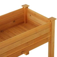 Outsunny 48" x 24" Raised Garden Bed Elevated Wooden Planter Box for Backyard, Patio, Balcony(m-12)