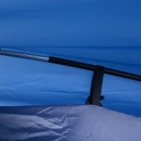 Outsunny Double Layer Camping Tent 2 - 4 Person Portable Folding Dome Shelter Hiking Travel Tent Blue(m-9)