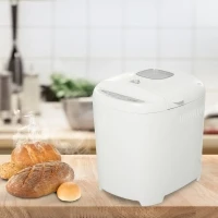 HOMCOM 2 Pound Non-Stick Bread Maker Machine With 11 Menu Settings, 2 Loaf Sizes, 3 Crust Colors, 13h Delay Timer, 1h Warming Function, 550W(m-1)