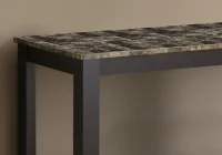 Monarch 44" Transitional Shelved Rectangular Marble-Look Top Console Table - Cappuccino(m-3)