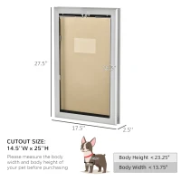 PawHut 2 Way Locking Pet Doggie Door,  w/ Magnetic Closure, for Pets up to 110 lbs(m-3)