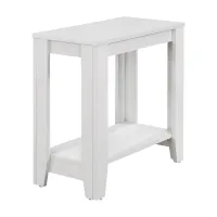 Monarch 22" Transitional Style Rectangular 2-Tier Side Accent End Table - White Finish(m-1)