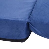 HOMCOM 5-Position Floor Lazy Sofa Chair Adjustable Folding Couch Video Gaming Bed Blue(m-10)