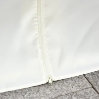 Outsunny 10' x 12' Hardtop Patio Deluxe Steel Gazebo Garden Sun Shelter Aluminum Frame Heavy Duty Outdoor Hardroof Pavilion with Curtains and Netting Beige(m-9)