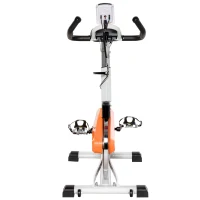 Soozier Exercise Bike, Indoor Cycling Stationary Bike, Belt Drive with Comfortable Cushion, Heart Rate, Adjustable Seat and Handlebar, LCD Monitor for Home Gym Cardio Workout(m-11)