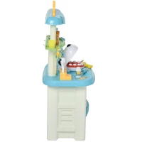 Qaba 43 PCS Pet Vet Dentist Playset Children's Medical Toy Set Doctor Kit Pretend Play Kit Medical Role Play for Boys and Girls 3+ Years Old(m-10)