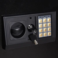 HomCom 56" Steel Electronic 5 Rifle Gun Security Cabinet w/Digital Keypad, Keys,Padded Interior- Black(m-11)