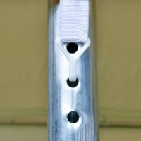 Outsunny 10&#39; x 20&#39; Heavy Duty Outdoor Carport Awning/Canopy with Weather-Fighting Material &amp; Anchor Kit, Brown(m-9)