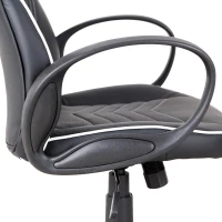Vinsetto Executive PU Leather Rocking Office/ Gaming Chair Adjustable Padded Seat with Wheels Black/White(m-6)