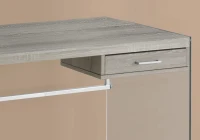 Monarch 48" Contemporary Glass Legged Writing Computer Desk with Drawer - Dark Taupe(m-3)