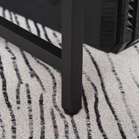 HOMCOM L-Shaped Computer Corner Desk with Storage Cabinet, Adjustable Shelf, Large Tabletop and Black Steel Frame, Brown(m-14)