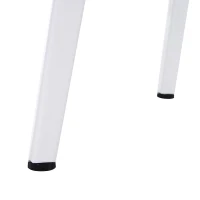 HOMCOM Heavy Duty Office Desk Computer Table Ample Storage Desktop W/ Whiteboard Adjustable Feet White(m-5)