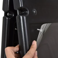 Vinsetto 22" x 28" Plastic Folding A-Frame Sandwich Board Sidewalk Sign with Weighted Tank & Weatherproof Design, Black(m-14)